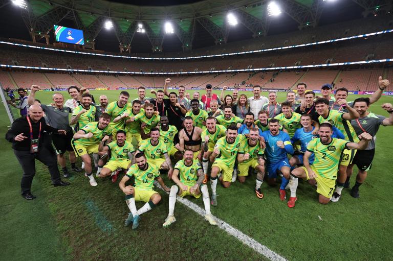 Australia celebrate qualification for the 2026 FIFA World Cup